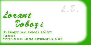 lorant dobozi business card